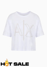 T-Shirt Women White Armani Exchange Camiseta